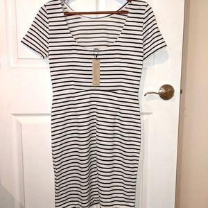 2/20 banana republic striped dress